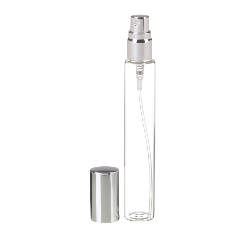 15 ML Spray Bottle with Tubing Silver Cap