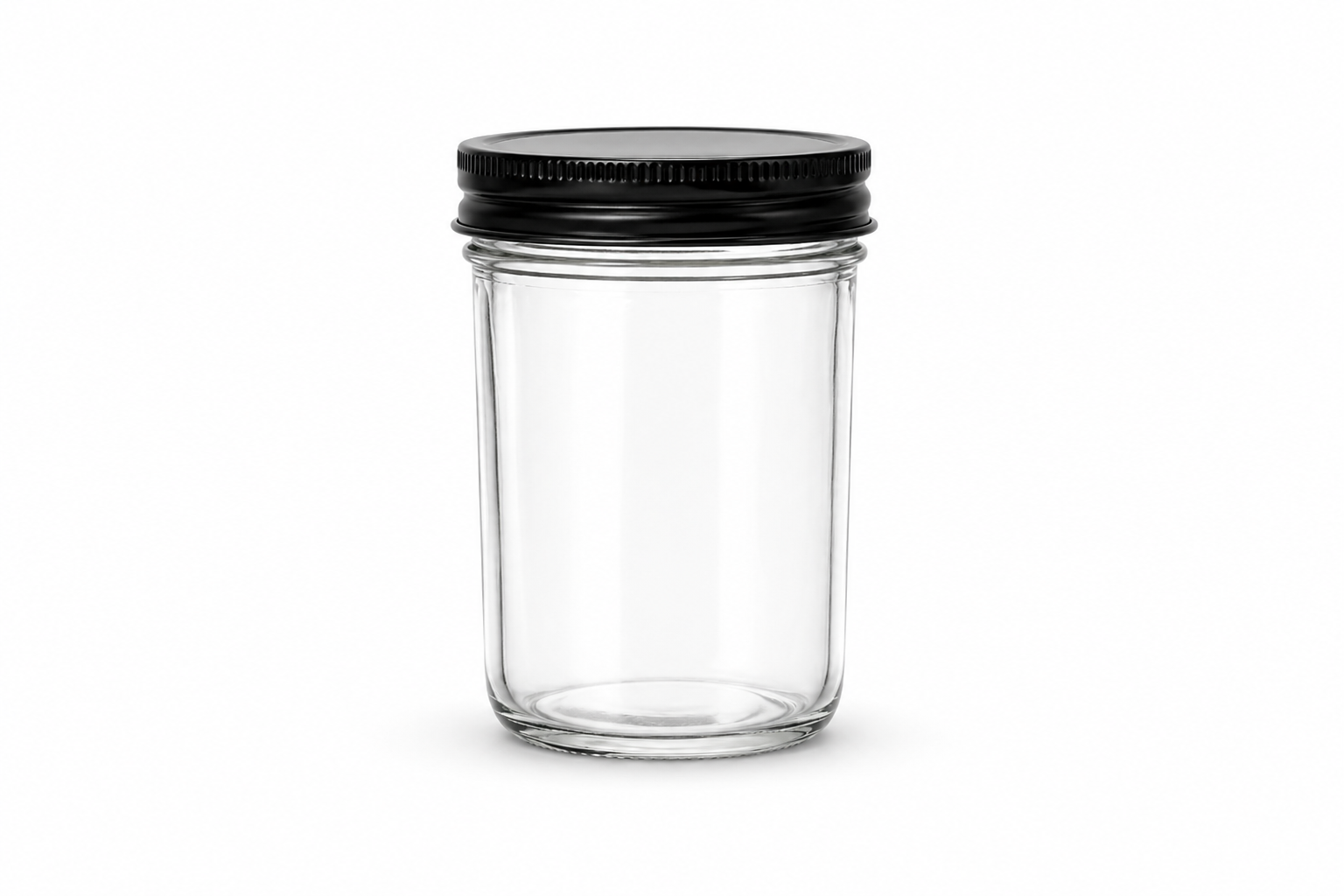 8 oz. Jelly Jar w/ Black or Gold Metal Lid