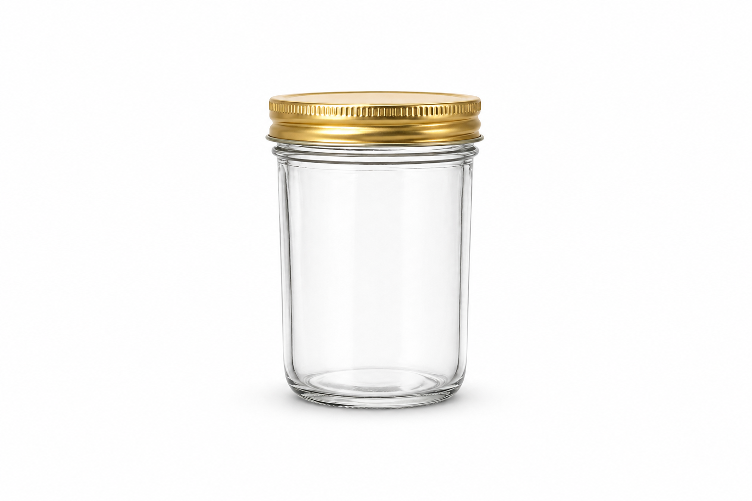 8 oz. Jelly Jar w/ Black or Gold Metal Lid